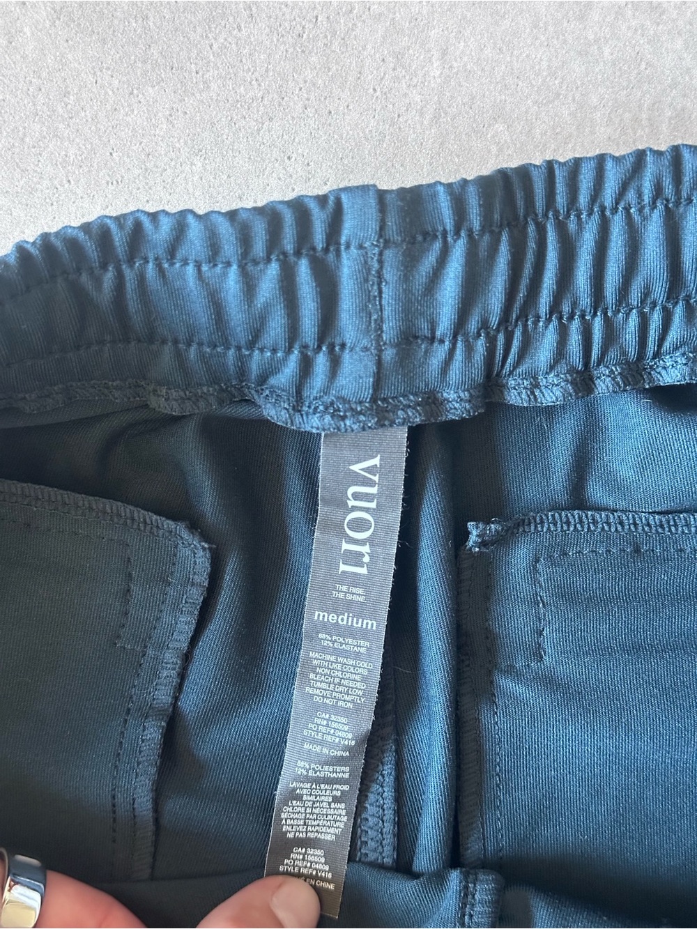 Vuori Deep Blue Men's Jogger Pants with Drawstring - Picture 2 of 4